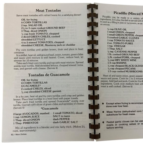 Mexican Family Favorites Cook Book By Maria Teresa Bermudez 1998 Spiral Bound - Picture 8 of 11